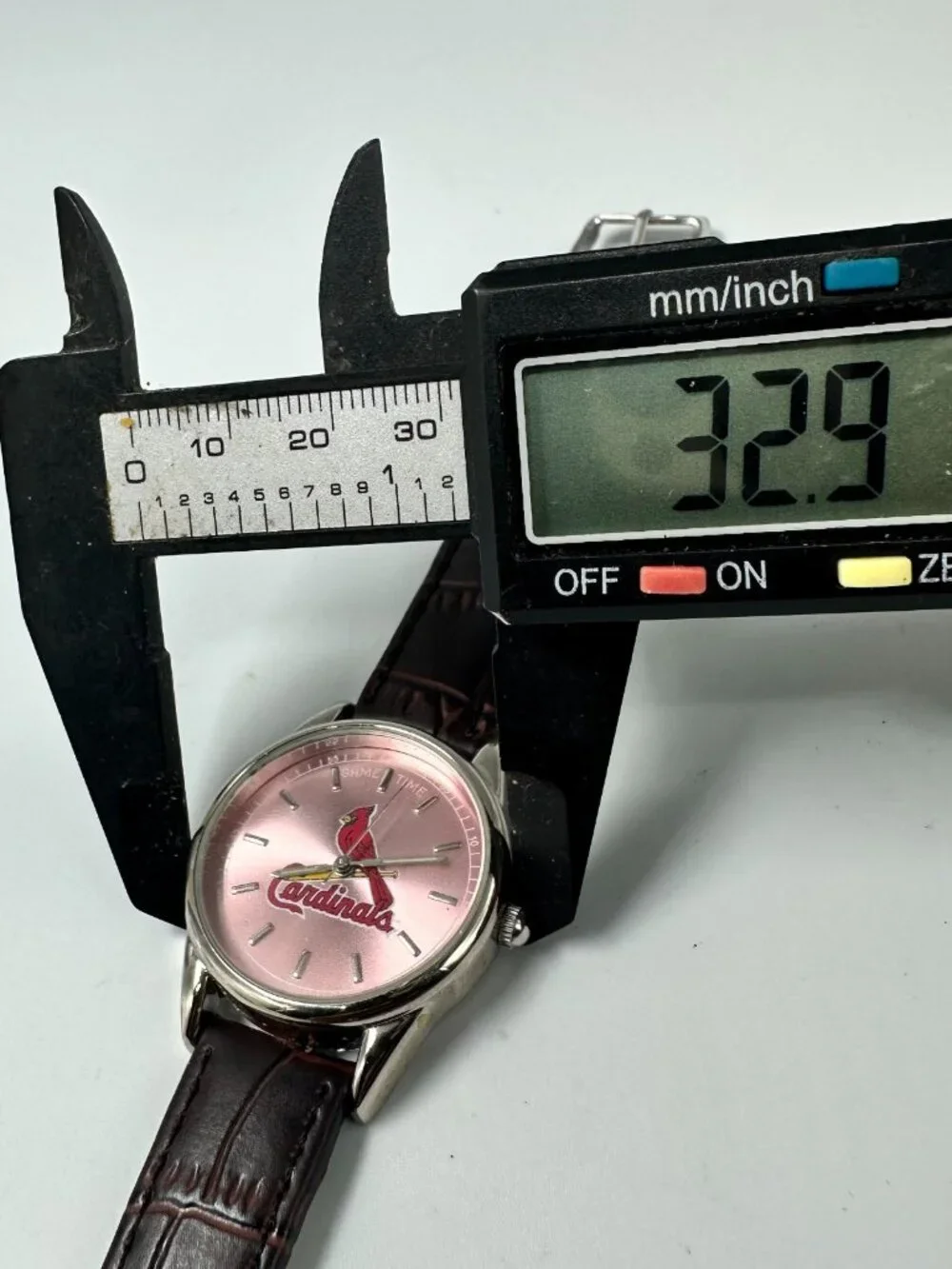 Game Time St. Louis Cardinals Watch Women Silver Tone Pink Dial New Battery